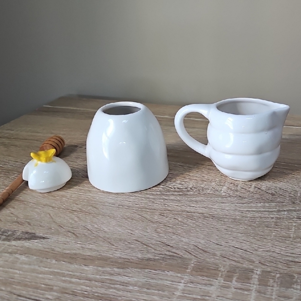 Rae Dunn White Honey and Cream Set - Picture 5 of 5